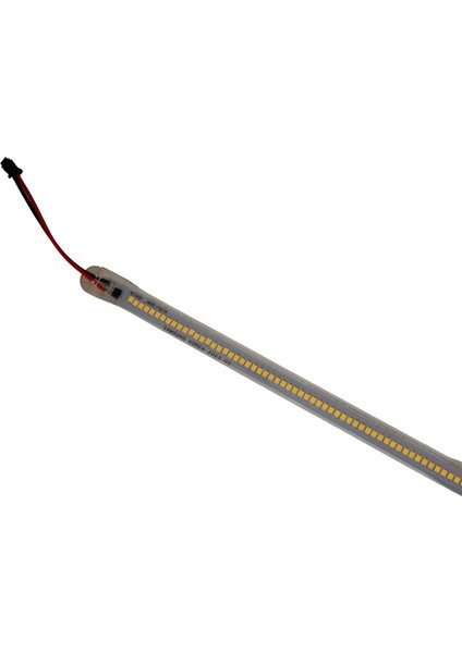 220 Volt 2835 Çubuk LED 30 cm Kasalı Dim Edilebilir Bar LED 220V Gün Işığı 3000-3200K-Şeffaf Cam