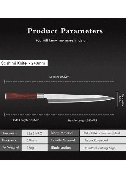 Japon Sushi Şef Bıçağı modelleri