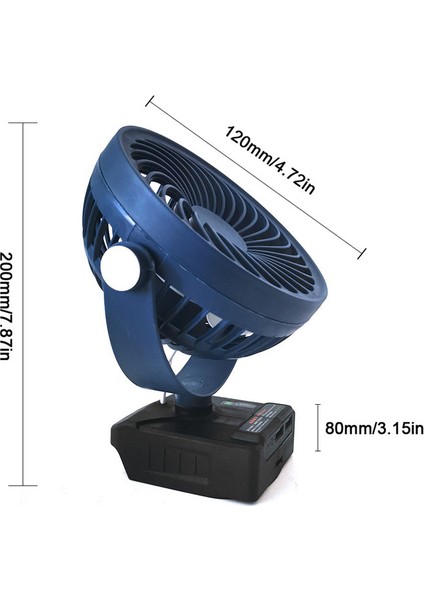 5 Inç 3 Yaprak Fan Masaüstü Lityum Hava Fanı Pratik (Yurt Dışından)