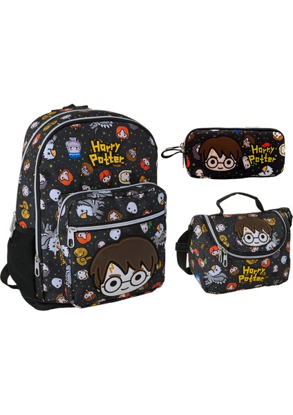 Famebag-Harry Potter Ilk ve Ortaöğretim Okul Çantası-Beslenme ve Kalem Çantası Seti