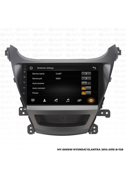 Hyundai Elantra Android 12 Multimedya Carplay 4gb RAM+64GB HDD 2014-2015 Navigasyon Ekran modelleri