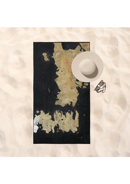 Game Of Thrones Map Plaj Havlusu - Mıcrofıber