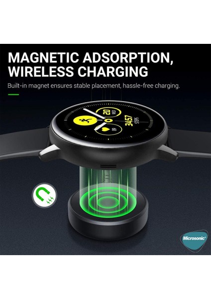 Samsung Galaxy Watch 6 44MM Manyetik USB Şarj Kablosu Siyah