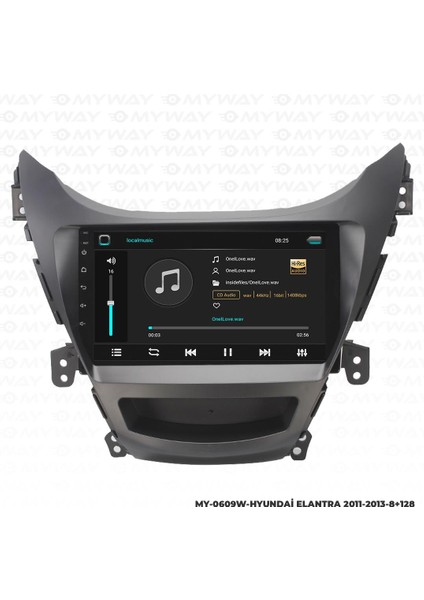 Hyundai Elantra Android 12 Multimedya Carplay 4gb RAM+64GB HDD 2011-2013 Navigasyon Ekran