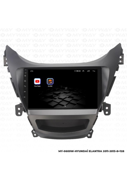 Hyundai Elantra Android 12 Multimedya Carplay 4gb RAM+64GB HDD 2011-2013 Navigasyon Ekran