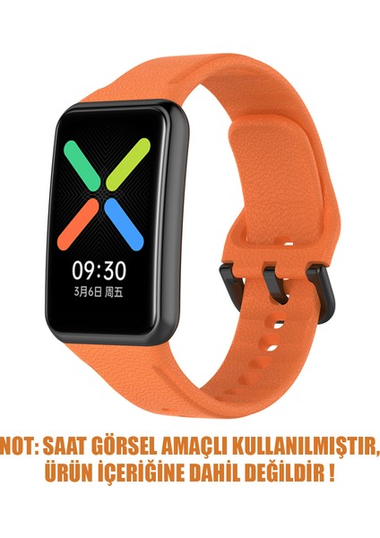 Oppo Watch Free Kordon, Silicone Sport Band Turuncu fiyatları