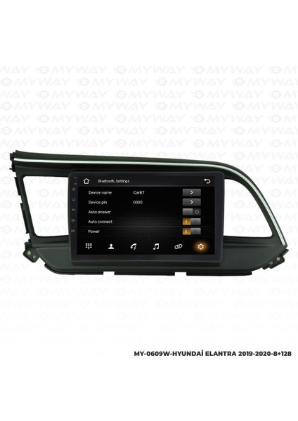 Hyundai Elantra Android 12 Multimedya Carplay 4gb RAM+64GB HDD 2019-2020 Navigasyon Ekran modelleri