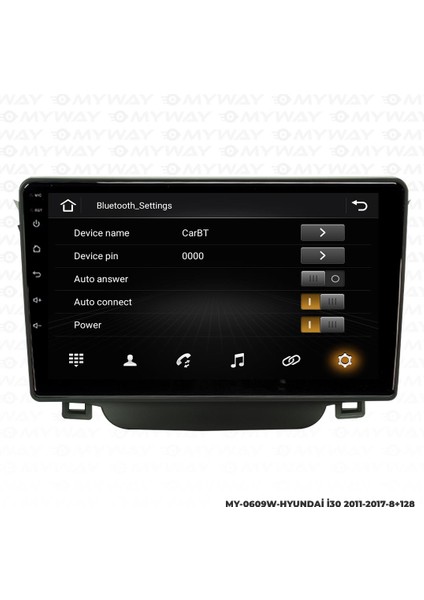 Hyundai I30 Android 12 Multimedya Carplay 4gb RAM+64GB HDD 2011-2017 Navigasyon Ekran modelleri