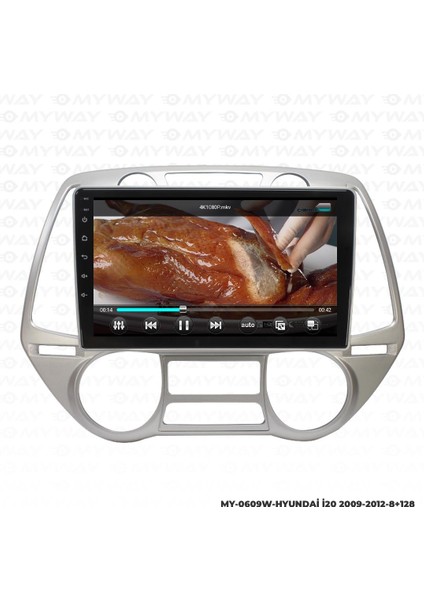 Hyundai I20 Android 12 Multimedya Carplay 4gb RAM+64GB HDD 2009-2012 Navigasyon Ekran