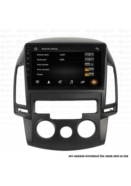 Audi A3 Android 12 Multimedya Carplay 4gb RAM+64GB HDD 2008-2011 Navigasyon Ekran