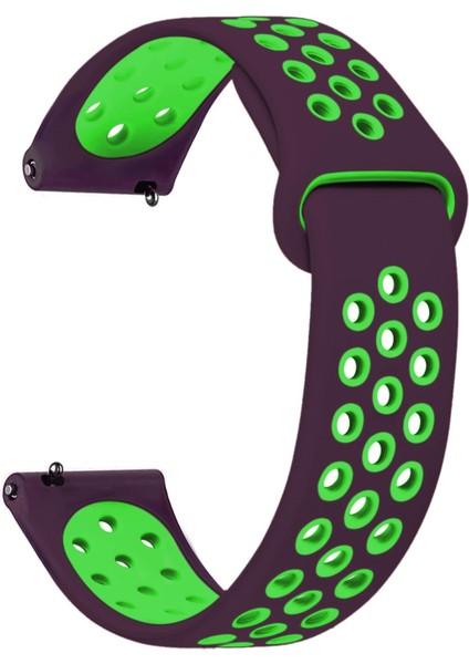 Samsung Galaxy Watch 6 Classic 47MM Rainbow Sport Band Kordon Mor Yeşil