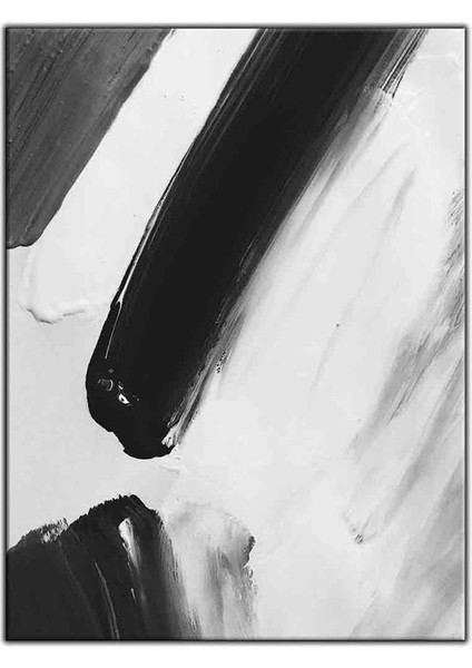 Soyut Mavi ve Lacivert Çizgiler Yağlı Boya Dokulu Tablo