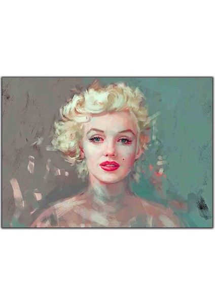 Soyut Marilyn Monroe Portresi Yağlı Boya Dokulu Tablo