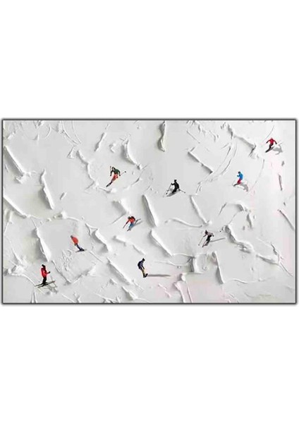 Kayak Yapan Insancıklar Orijinal Yağlı Boya Tablo