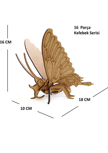 3 'lü Ahşap 3D Maket ,ahşap 3D Puzzle Seti 3st-1