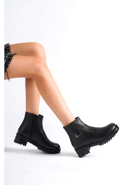 Deri Kadın Günlük Bot Bootie KCM-0027
