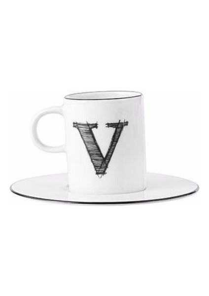 Harf (V) Tabaklı Kahve Fincanı 85 cc