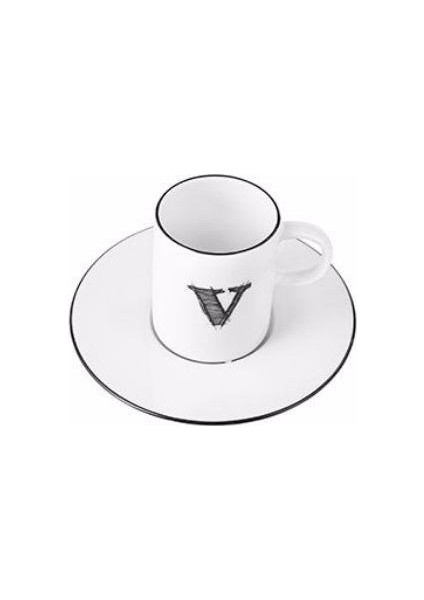 Harf (V) Tabaklı Kahve Fincanı 85 cc fiyatları
