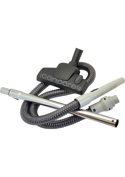 Arçelik Uyumlu S 6880 Pys Süpürge Çelik Telli Alternatif Hortumu Seti -Tutma Sapı Kumandalı Değildir