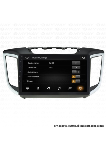 Hyundai İX25 Android 12 Multimedya Carplay 4gb RAM+64GB HDD Navigasyon Ekran modelleri