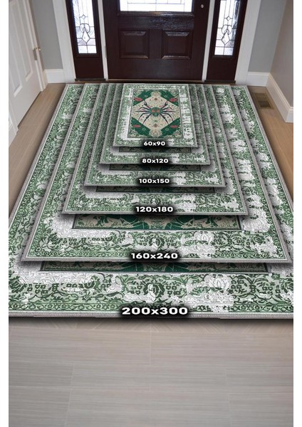 Nuh'un Gemisi Koleksiyonu Örümcek, Çiçek Desenli Art Deco Tarzı Vintage Halı,Çok Renkli Maksimalist Halı