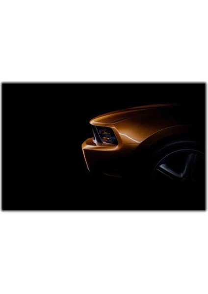 Altın Renkli Dodge Kanvas Tablo