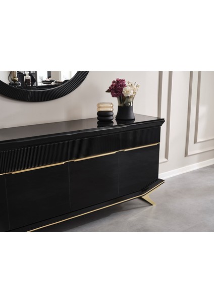 Masarati Gold Mdf Yemek Odası Takımı