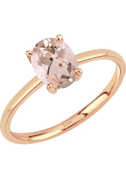 Oval Morganite Taşlı Esila Yüzük 0402R0050