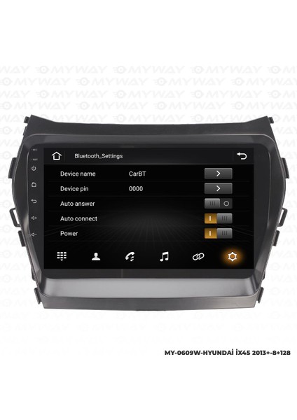 Hyundai İX45 Android 12 Multimedya Carplay 4gb RAM+64GB HDD Navigasyon Ekran modelleri