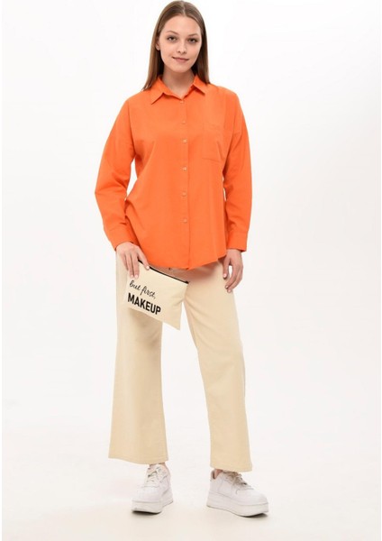 Clutch But First Makeup Baskılı Kanvas Makyaj Çantası fırsatları