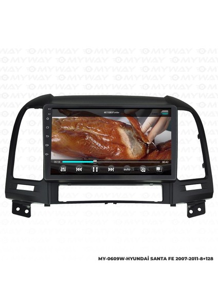 Hyundai Santa Fe Android 12 Multimedya Carplay 4gb RAM+64GB HDD Navigasyon Ekran