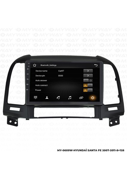 Hyundai Santa Fe Android 12 Multimedya Carplay 4gb RAM+64GB HDD Navigasyon Ekran fiyatları