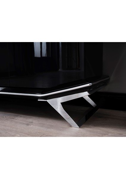 Masarati Gümüş Mdf Yemek Odası