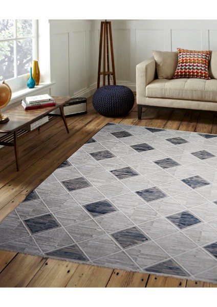 Ipek Mekik Halı Gordion Mavi Gri Geometrik Desenli Halı fiyatları