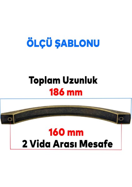 Mobilya Mutfak Dolabı Çekmece Dolap Kapak Kulpu Kulbu Antik Sarı 160 mm Metal Kulp fiyatları
