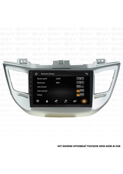 Hyundai Tucson Android 12 Multimedya Carplay 4gb RAM+64GB HDD 2015-2018 Navigasyon Ekran modelleri