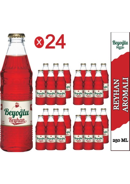 Reyhan Ve Gül Aromalı Gazlı Içecek 24x250 ml