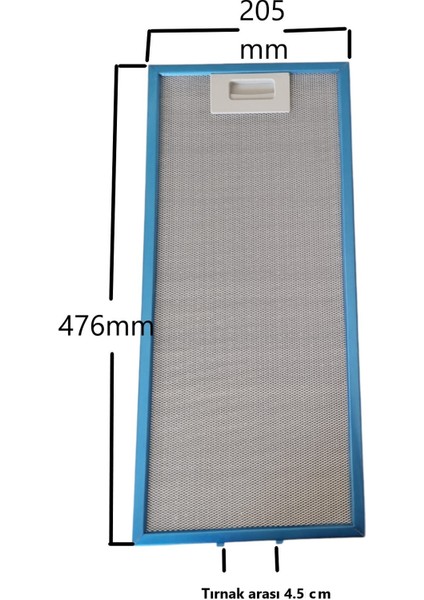 Arçelik P180 Yi Aspiratör Filtresi 20.5X47.6 cm