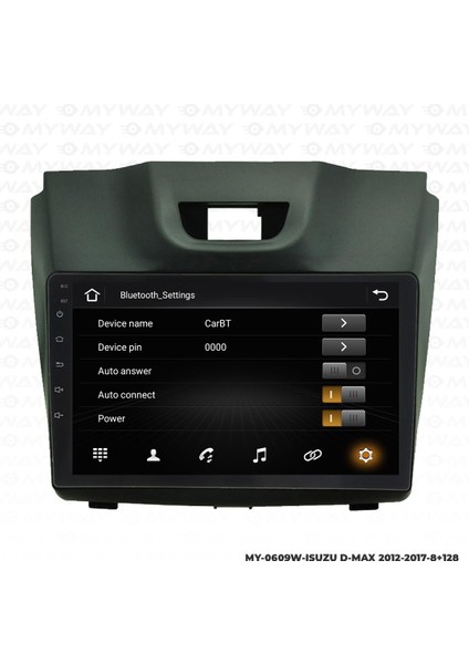 Isuzu D-Max Android 12 Multimedya Carplay 4gb RAM+64GB HDD Navigasyon Ekran modelleri