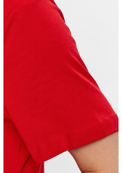 Kadın Onlmay %100 Pamuk Midi Elbise 15286934 Kırmızı fırsatları