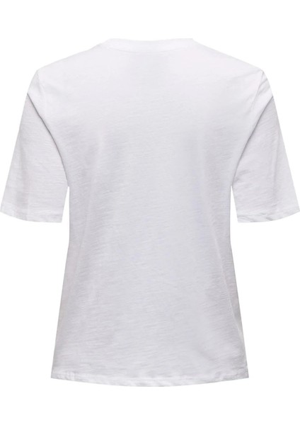Kadın Onlfammy Bisiklet Yaka Meyve Baskılı T-Shirt 15296955 Beyaz fiyatları