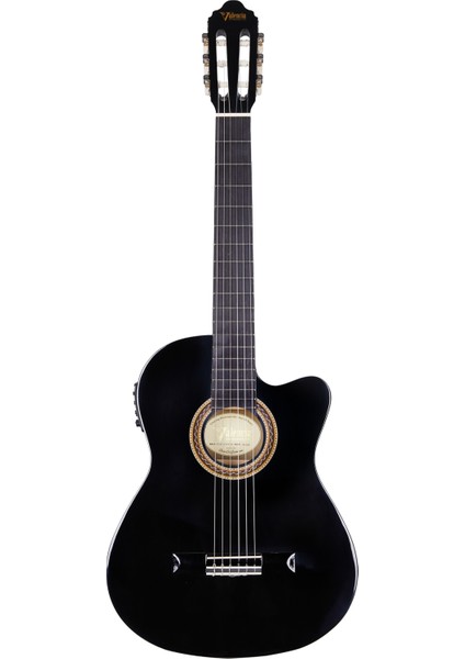 VC104THNCE Siyah Ince Kasa Elektro Klasik Gitar