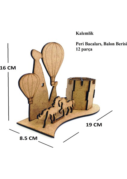 3 'lü Ahşap 3D Maket ,ahşap 3D Puzzle Seti 3st-3
