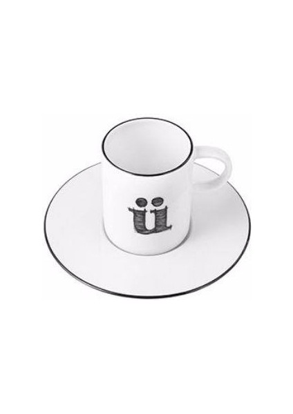 Harf (Ü) Tabaklı Kahve Fincanı 85 cc fiyatları