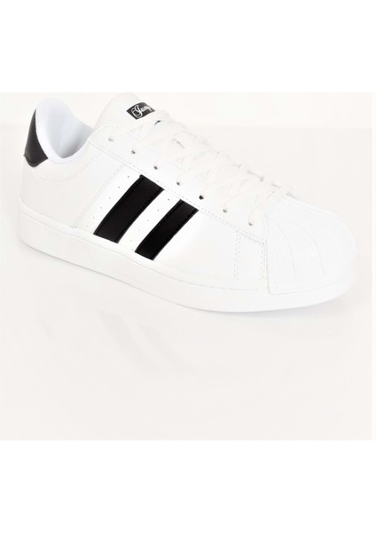 Konfores 1705-28787 Anatomik Tabanlı Süperstar Modeli Sneakers Ayakkabı - NKT01705-BEYAZ Siyah-40 modelleri
