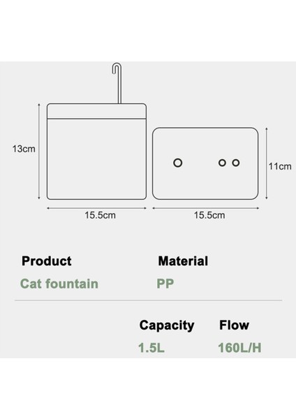 Electronicword 1.5l Usb Sessiz Pet Su Sebili - Yeşil (Yurt Dışından)