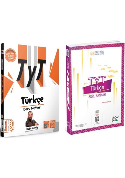 TYT Türkçe Konu ve Üç Dört Beş Soru Bankası Seti 2 Kitap