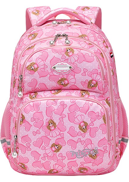 Yeni Çocuk Okul Çantası Kadın Aşk Prenses Baskılı Omuz Çantası 4-6 Sınıf Ilkokul Okul Çantası (Yurt Dışından)