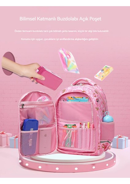 Yeni Çocuk Okul Çantası Kadın Aşk Prenses Baskılı Omuz Çantası 4-6 Sınıf Ilkokul Okul Çantası (Yurt Dışından) indirimleri