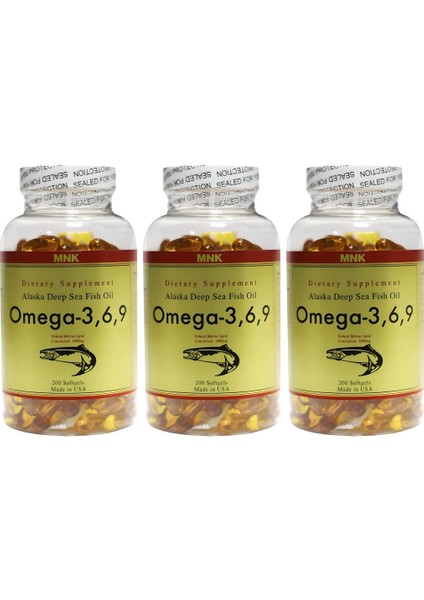 Balık Yağı Omega 3-6-9 1000 mg 3 x 200 Softgel